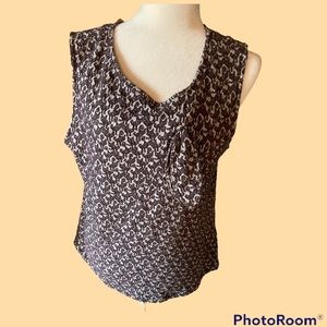 Anthropologie Maeve cat patterned blouse